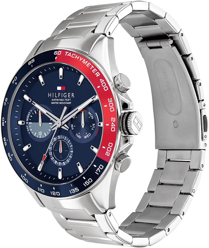 THW Mannen analoog quartz horloge met roestvrij stalen band 1791968, Blauw