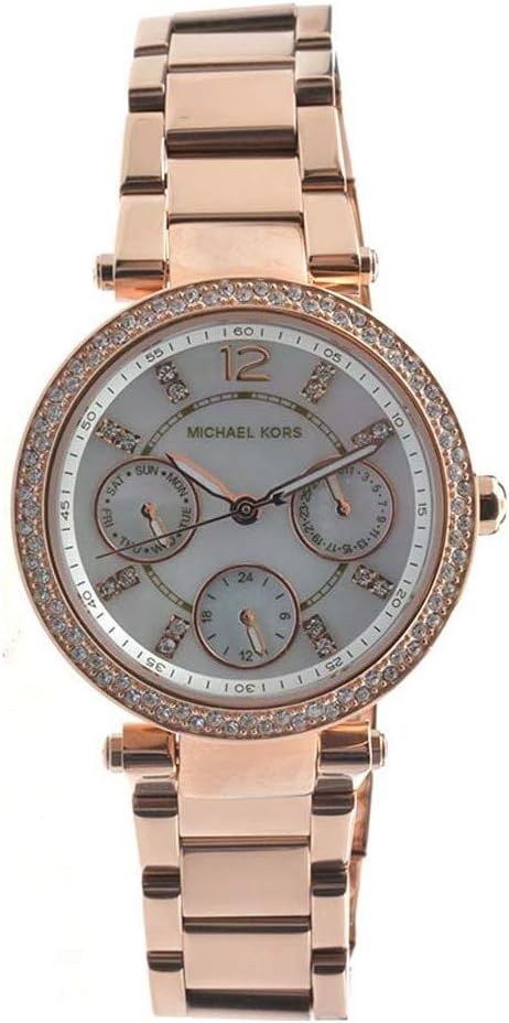 Michael Kors Parker Horloge voor dames, uurwerk chronograaf met roestvrij stalen of lederen band