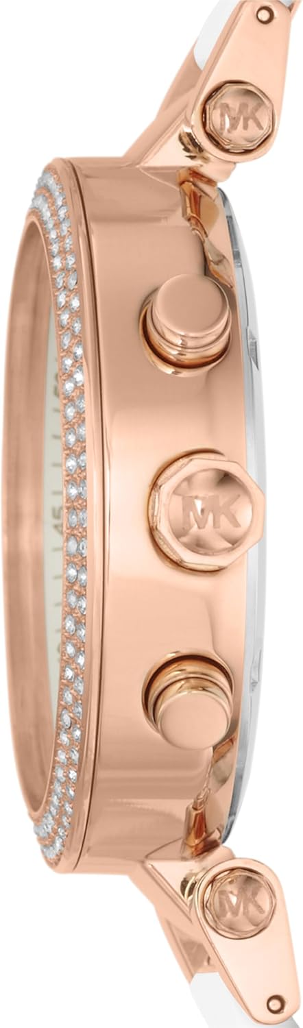 Michael Kors Parker Horloge voor dames, uurwerk chronograaf met roestvrij stalen of lederen band