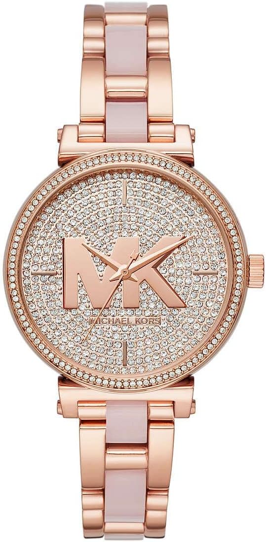 Michael Kors Sofie Horloge voor dames, kwartsuurwerk met horlogeband van roestvrij staal of leder