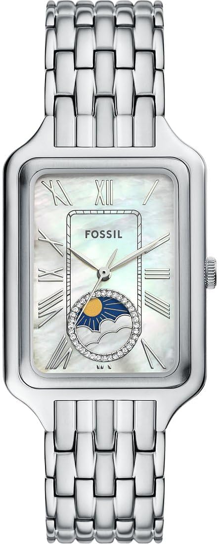 FOSSIL Raquel horloge voor dames, Quartz uurwerk met drie wijzers en een roestvrij stalen band