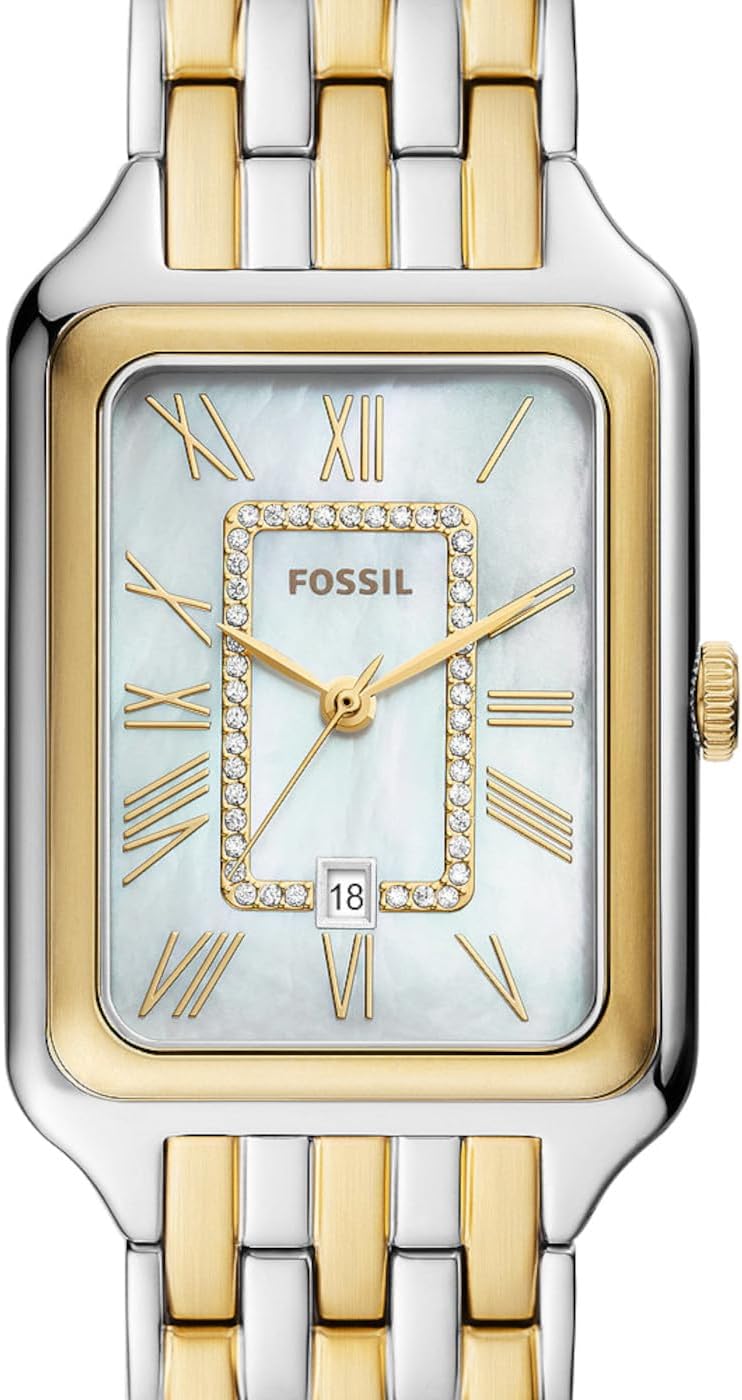 FOSSIL Raquel horloge voor dames, Quartz uurwerk met drie wijzers en een roestvrij stalen band