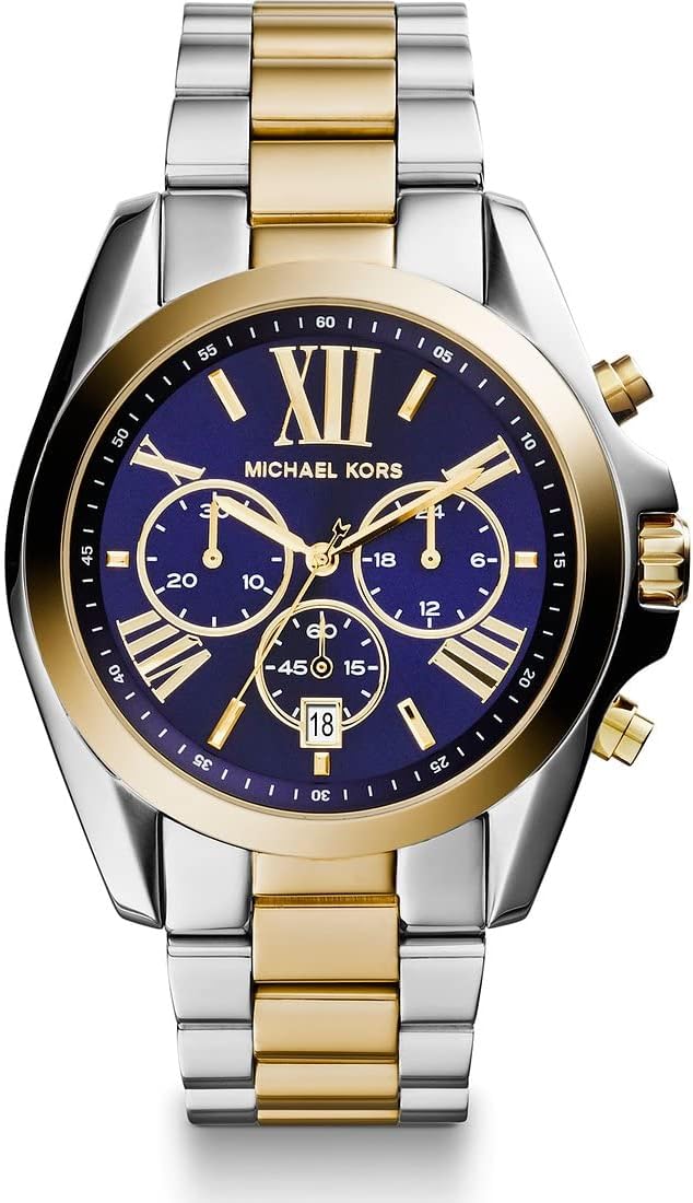 Michael Kors Brecken Horloge voor heren, uurwerk met chronograaf en roestvrij stalen of lederen band