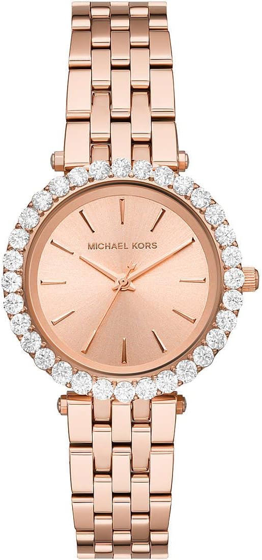 Michael Kors Darci horloge voor dames, uurwerk met roestvrij stalen of lederen band