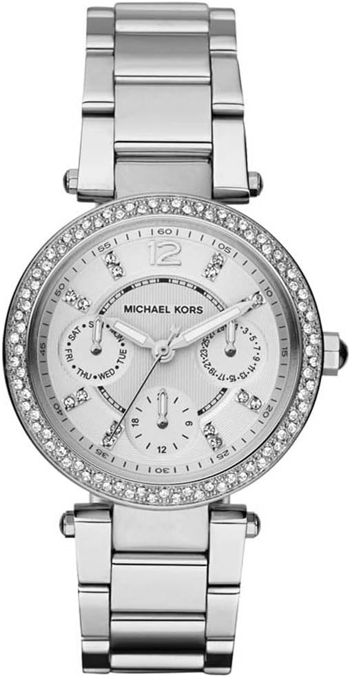 Michael Kors Parker Horloge voor dames, uurwerk chronograaf met roestvrij stalen of lederen band