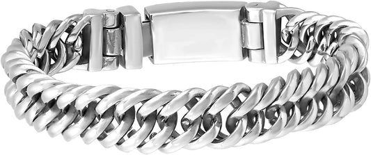 Lucardi Dames Armband schakel roseplated - Staal - Armband - Cadeau - 18 cm - Zilverkleurig