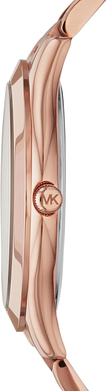 Michael Kors Reloj Slim Runway para mujer, 42 mm, movimiento de cuarzo a tres agujas con correa de acero inoxidable