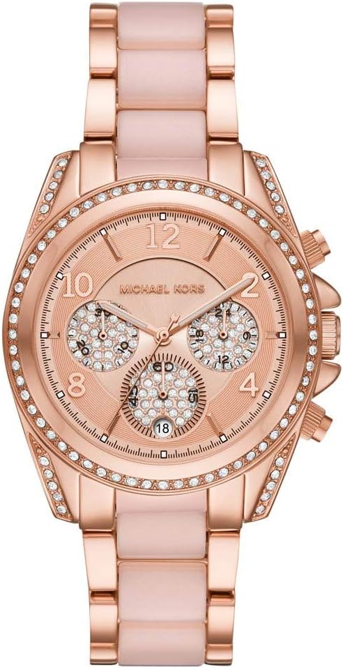 Michael Kors dames Blair Chronograph, Gold-Tone roestvrijstalen horloge