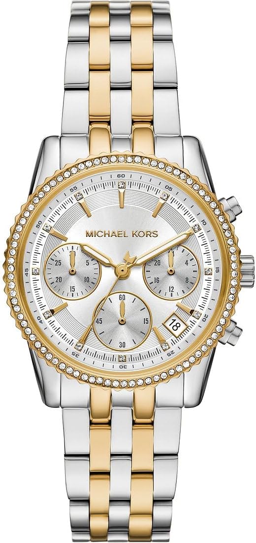 Michael Kors Ritz Horloge voor dames, kwartsuurwerk met horlogeband van roestvrij staal, keramiek of leer