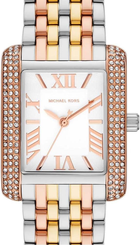 Michael Kors Emery dameshorloge, kwartsuurwerk met horlogeband van roestvrij staal of leder