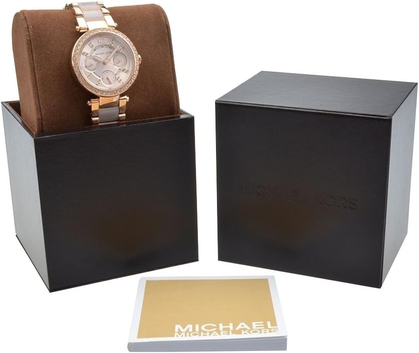 Michael Kors Parker Horloge voor dames, uurwerk chronograaf met roestvrij stalen of lederen band