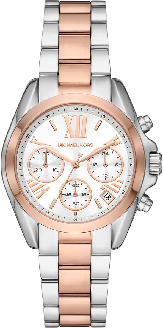 Michael Kors Brecken Horloge voor heren, uurwerk met chronograaf en roestvrij stalen of lederen band