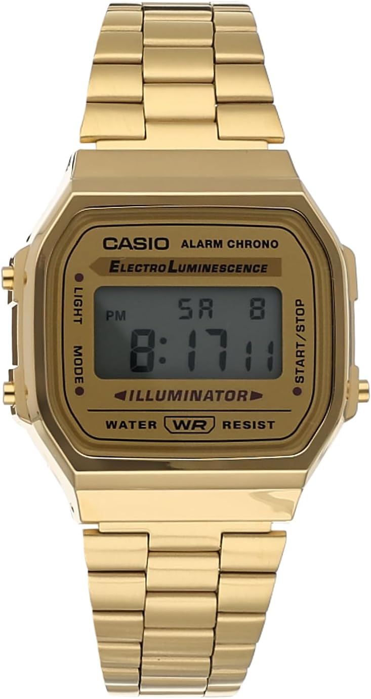 Casio Digitaal kwartshorloge voor volwassenen, uniseks, met roestvrijstalen armband
