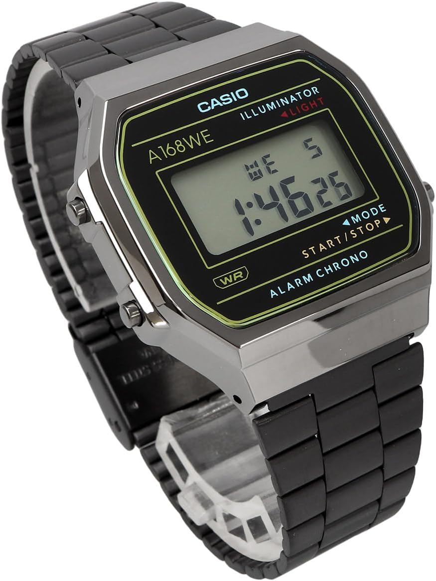 Casio Digitaal kwartshorloge voor volwassenen, uniseks, met roestvrijstalen armband