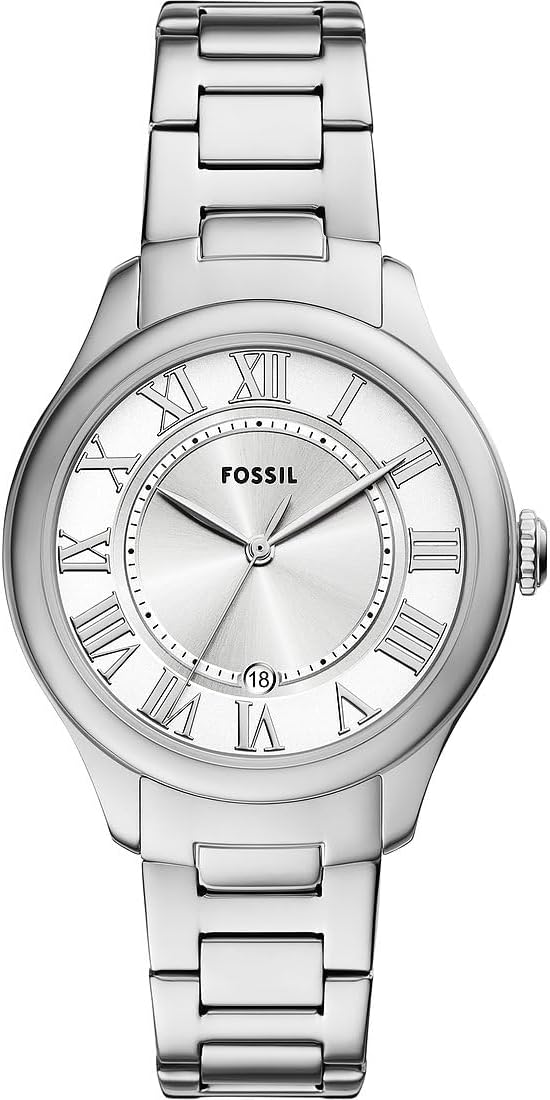 Fossil Harlow Horloge voor Dames, Quartz uurwerk met Roestvrijstalen of Leren Band,