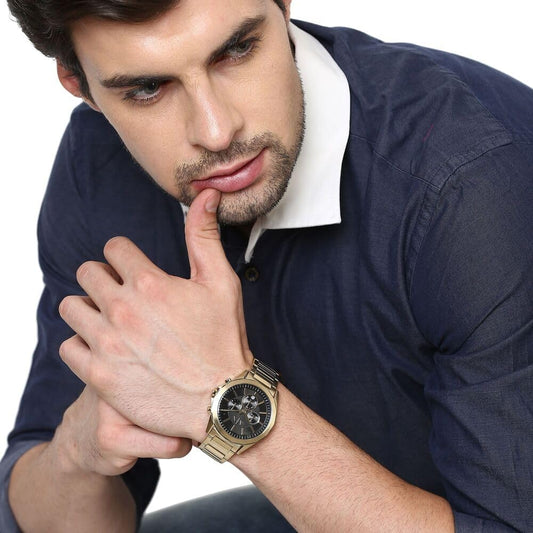 Armani Exchange Heren Chronograaf Horloge in roestvrij staal, 44mm kastmaat