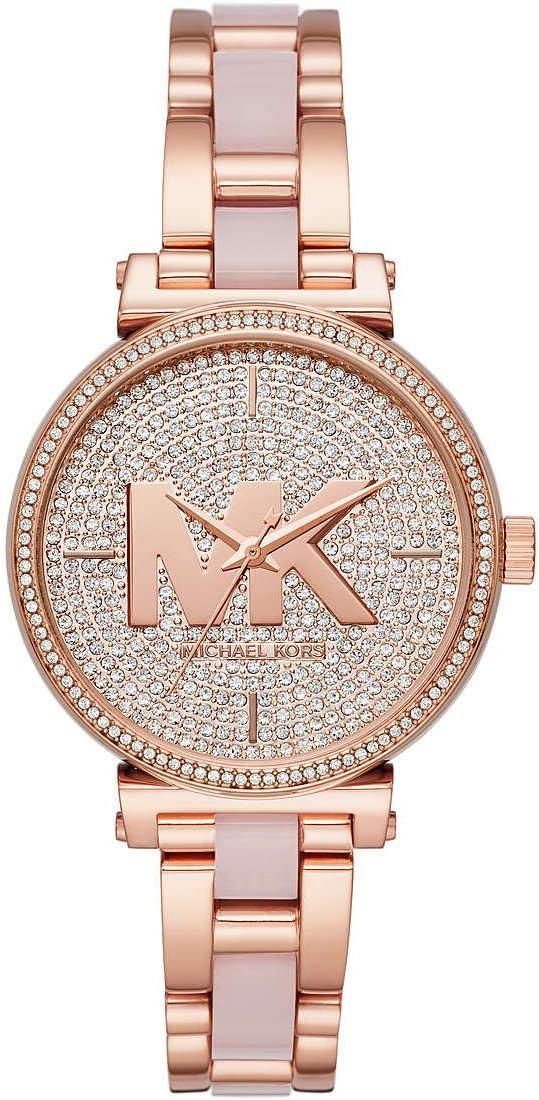 Michael Kors Sofie Horloge voor dames, kwartsuurwerk met horlogeband van roestvrij staal of leder