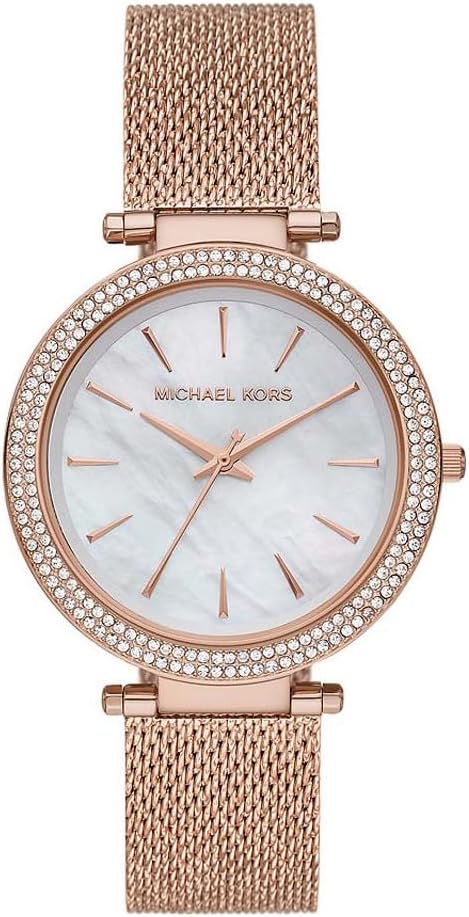 Michael Kors Darci horloge voor dames, uurwerk met roestvrij stalen of lederen band