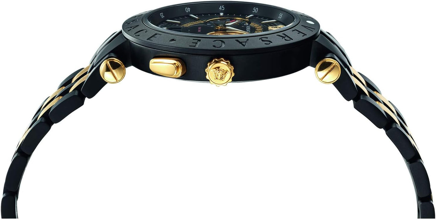 Versace Heren analoog kwartshorloge met roestvrij stalen armband VEBV00619