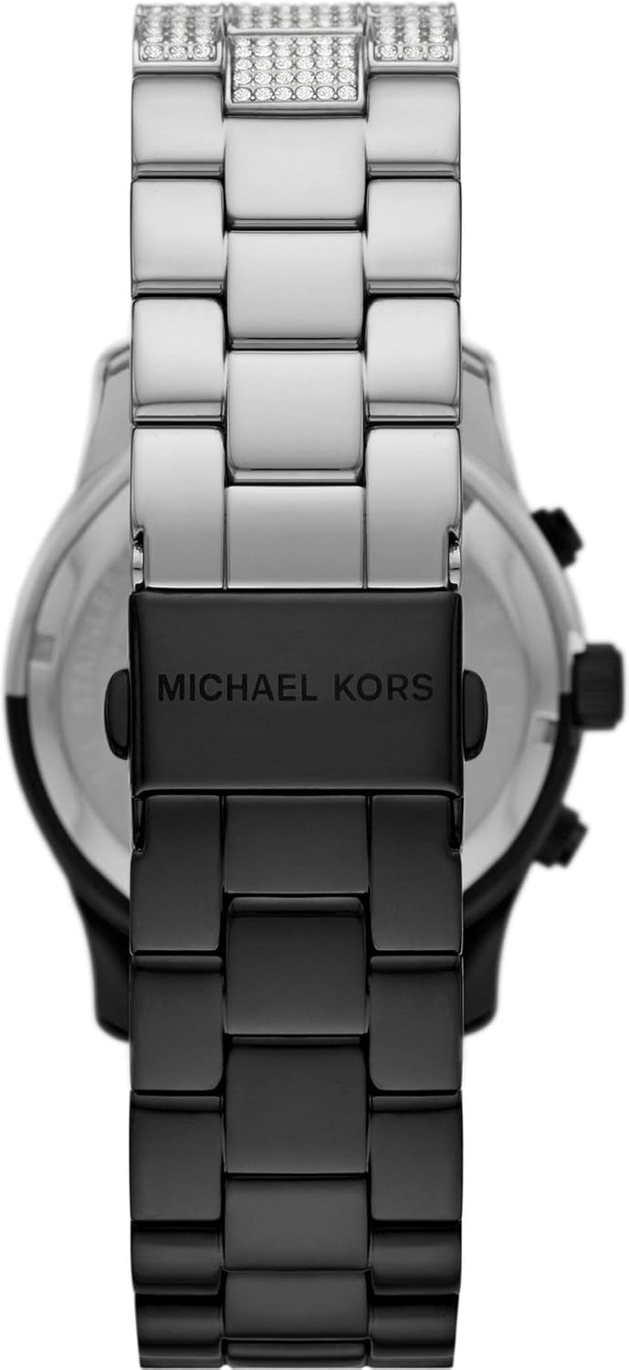 Michael Kors Horloge voor dames Runway, Chronograaf uurwerk, Roestvrij stalen horloge, 38mm kastgrootte