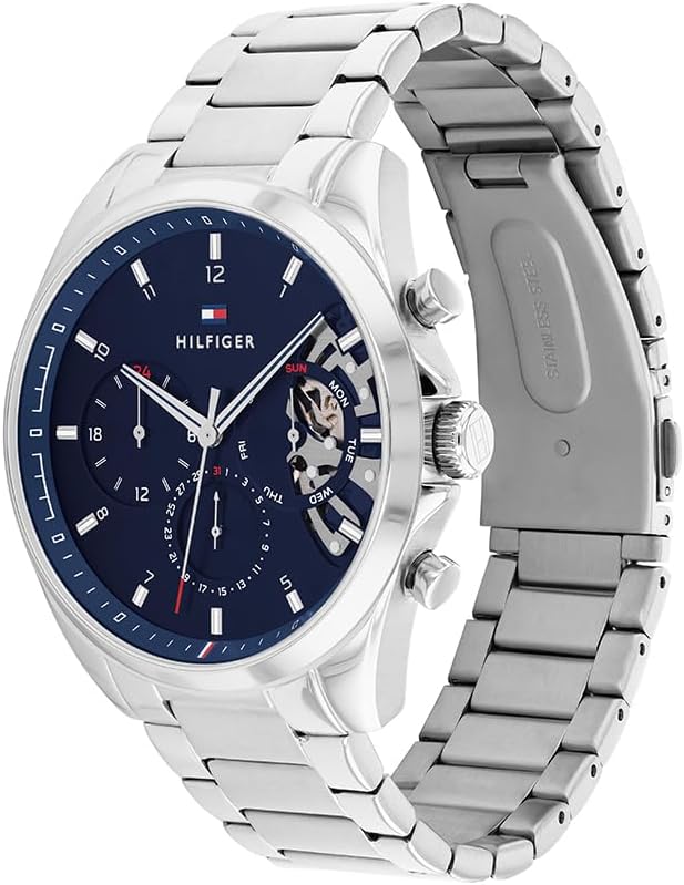 Tommy Hilfiger Analoog kwartshorloge voor heren, met roestvrij stalen armband 1710448