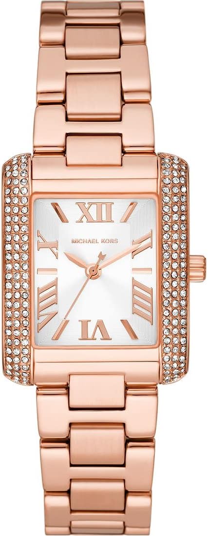 Michael Kors Emery dameshorloge, kwartsuurwerk met horlogeband van roestvrij staal of leder