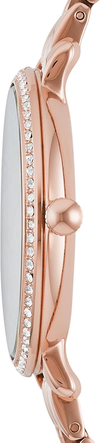 Fossil Jacqueline Watch for Women, Quartz movement with Stainless steel and leather Strap