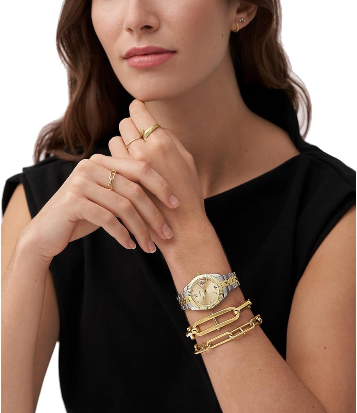 Fossil Scarlette Watch for Women,Quartz movement with Stainless steel or Leather Strap