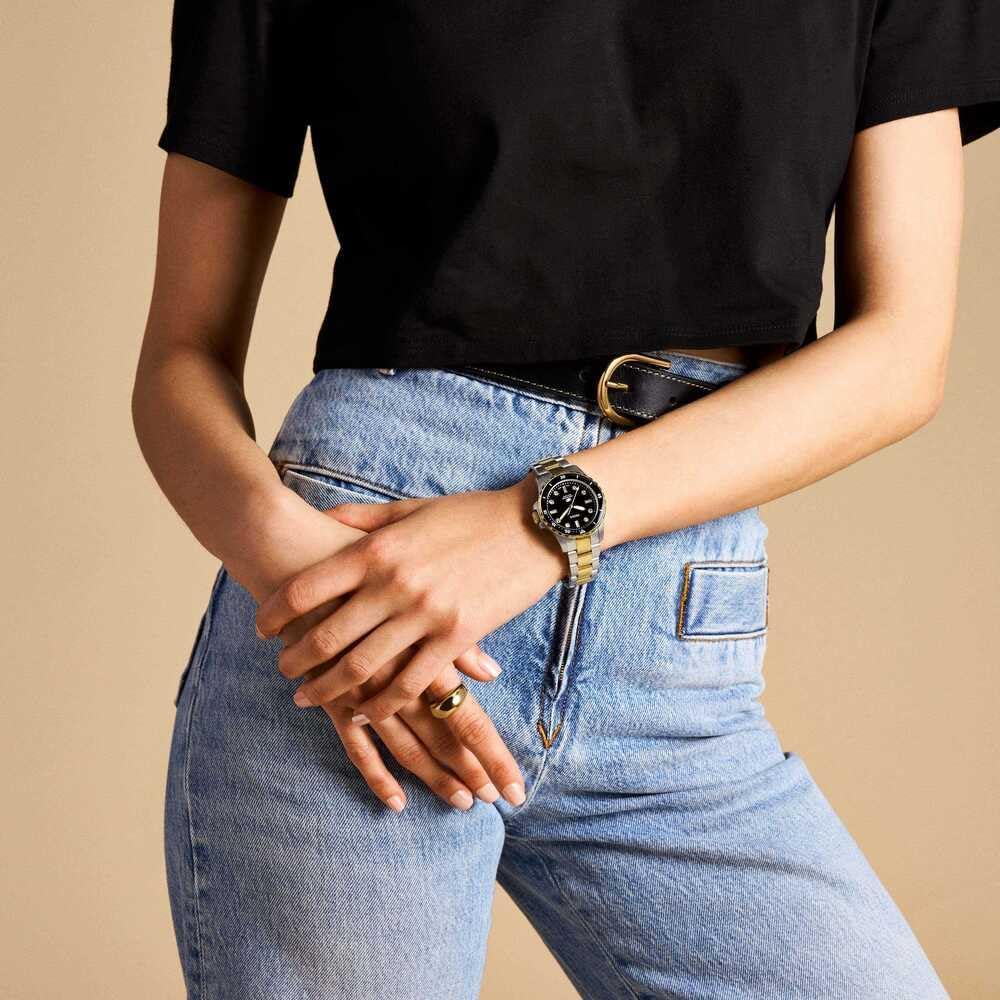 Fossil Blue dive Watch for Women, Quartz movement with Stainless steel or Leather Strap