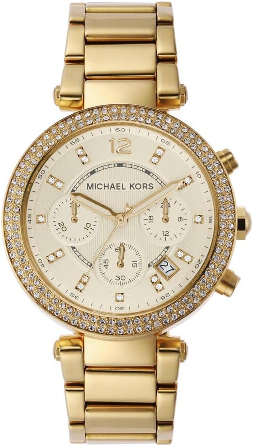 Michael Kors Parker Horloge voor dames, uurwerk chronograaf met roestvrij stalen of lederen band