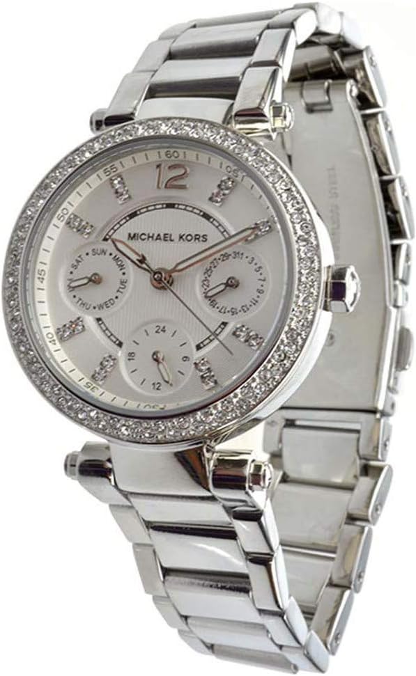Michael Kors Parker Horloge voor dames, uurwerk chronograaf met roestvrij stalen of lederen band
