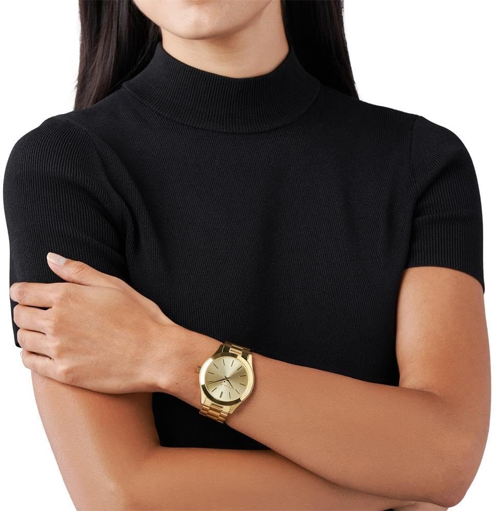 Michael Kors Runway Horloge voor dames, kwartsuurwerk met horlogeband van roestvrij staal