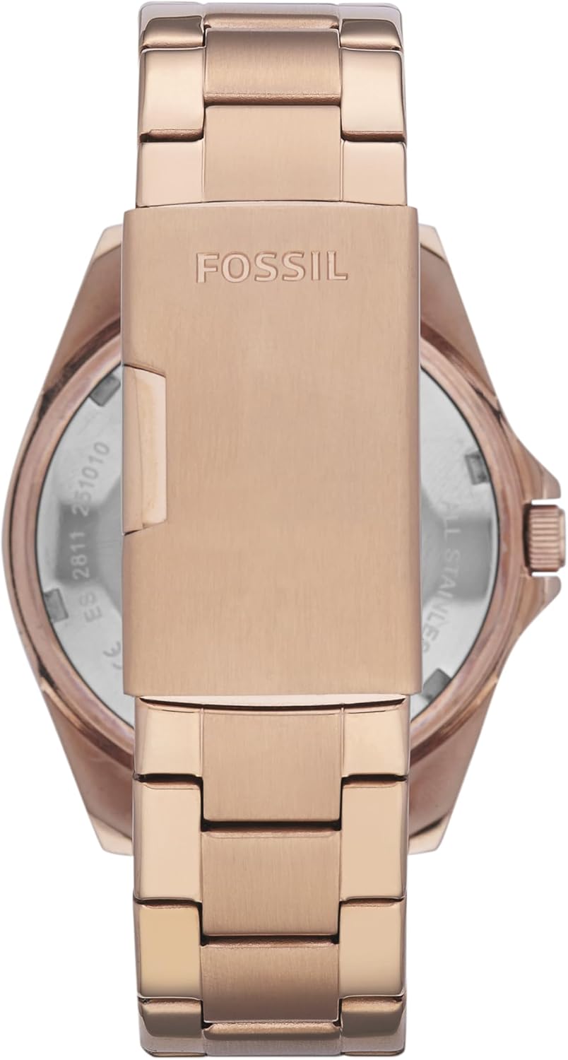 Fossil Dameshorloge Riley, kastmaat 38 mm, multifunctioneel quartz uurwerk, roestvrijstalen band