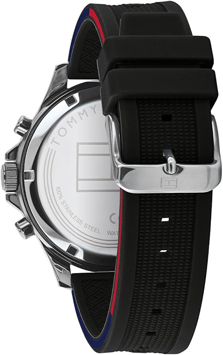 Tommy Hilfiger Analoog multifunctioneel kwartshorloge voor heren met roestvrij staal of siliconen armband