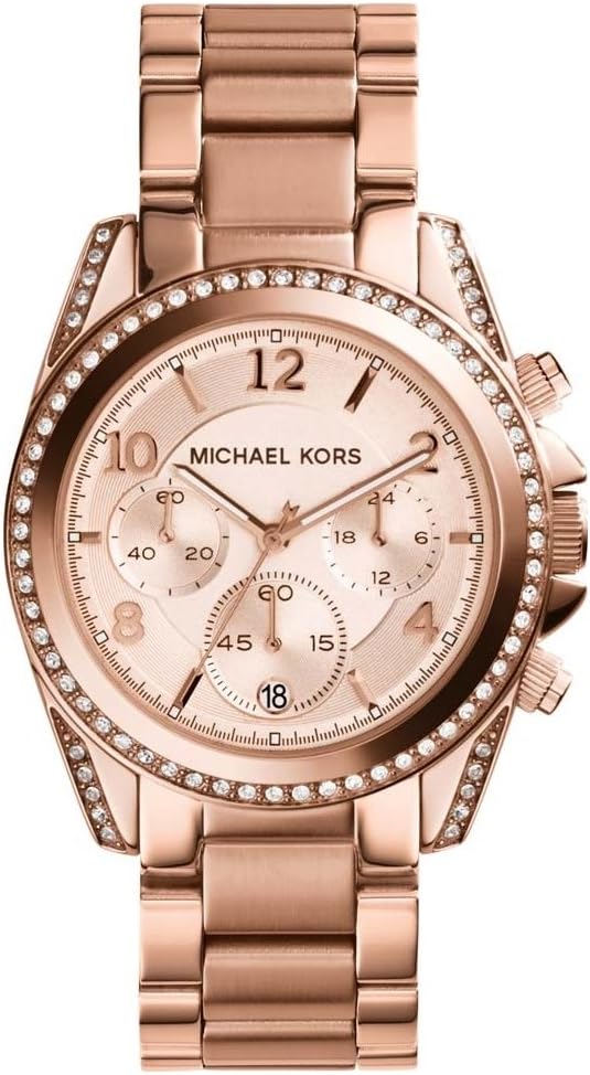 Michael Kors dames Blair Chronograph, Gold-Tone roestvrijstalen horloge