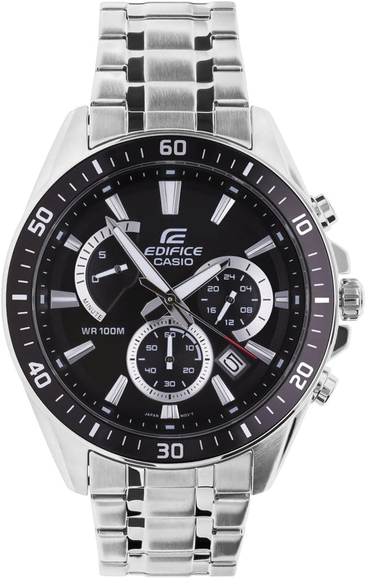 Casio Edifice Herenarmbandhorloge, massieve roestvrijstalen behuizing en armband, 10 bar