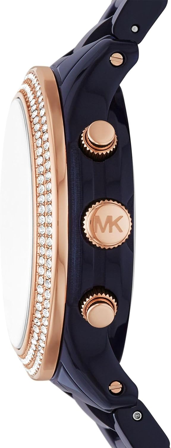 Michael Kors Horloge voor dames Runway, Chronograaf uurwerk, Roestvrij stalen horloge, 38mm kastgrootte
