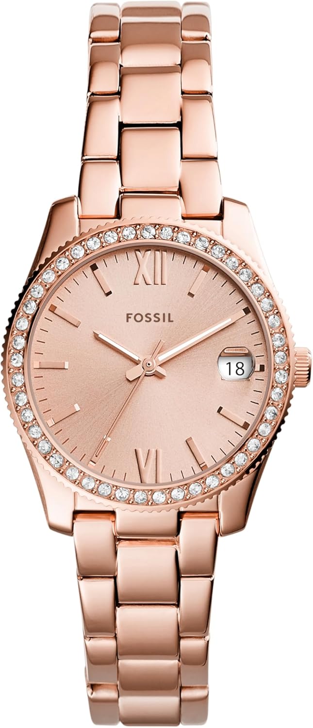 Fossil Scarlette Watch for Women,Quartz movement with Stainless steel or Leather Strap