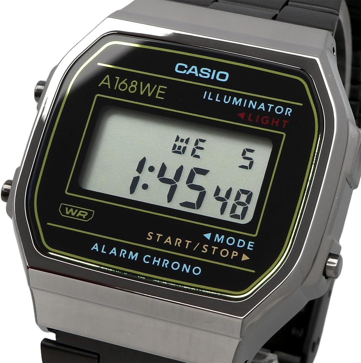 Casio Digitaal kwartshorloge voor volwassenen, uniseks, met roestvrijstalen armband