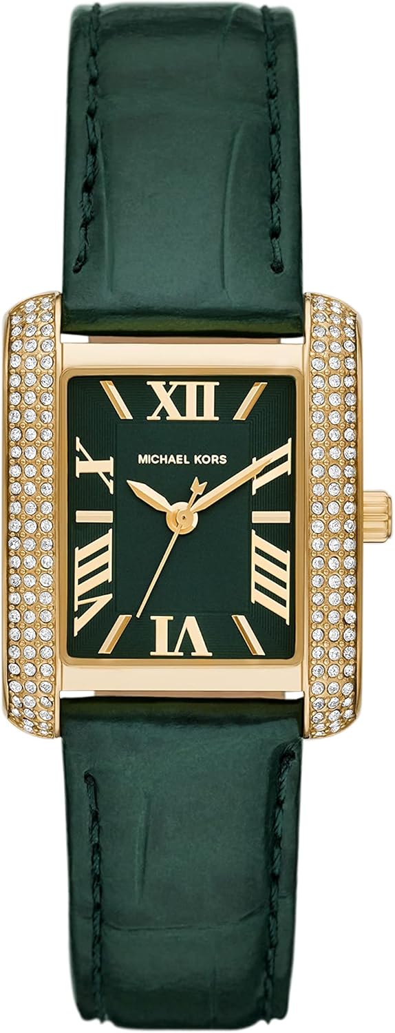 Michael Kors Emery dameshorloge, kwartsuurwerk met horlogeband van roestvrij staal of leder