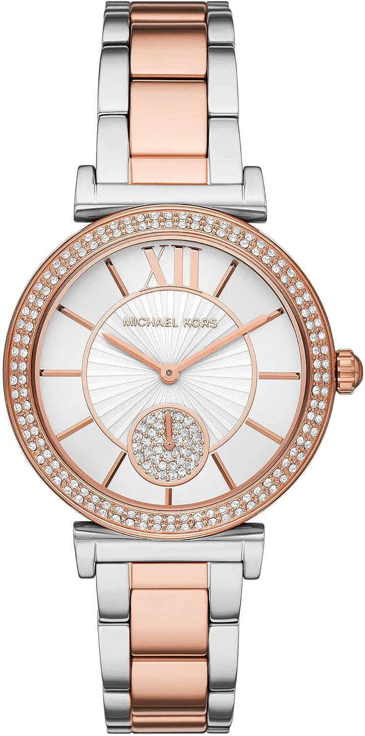 Michael Kors Abbey Horloge voor dames, kwartsuurwerk met horlogeband van roestvrij staal