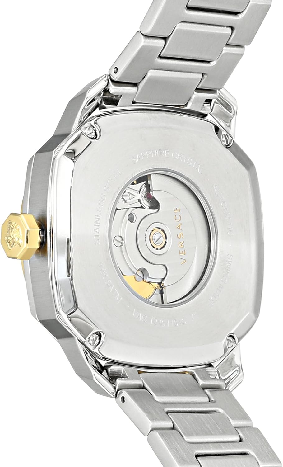 Versace Analoog automatisch herenhorloge met roestvrijstalen band VAG030016, Blauw, armband