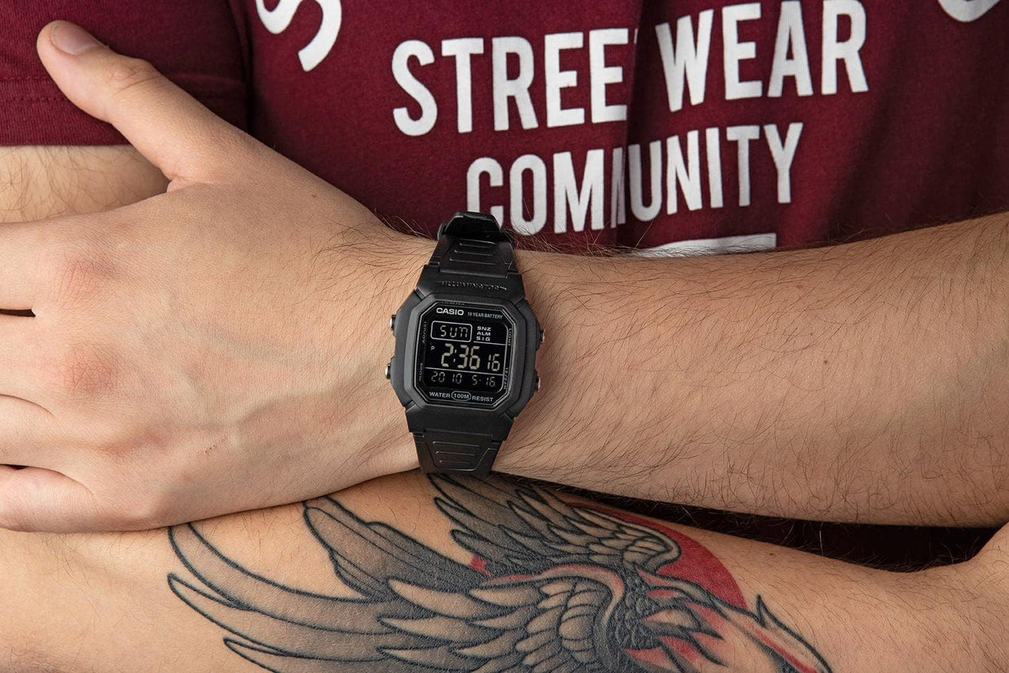 Casio Horloge W-800H-1BVES, Zwart
