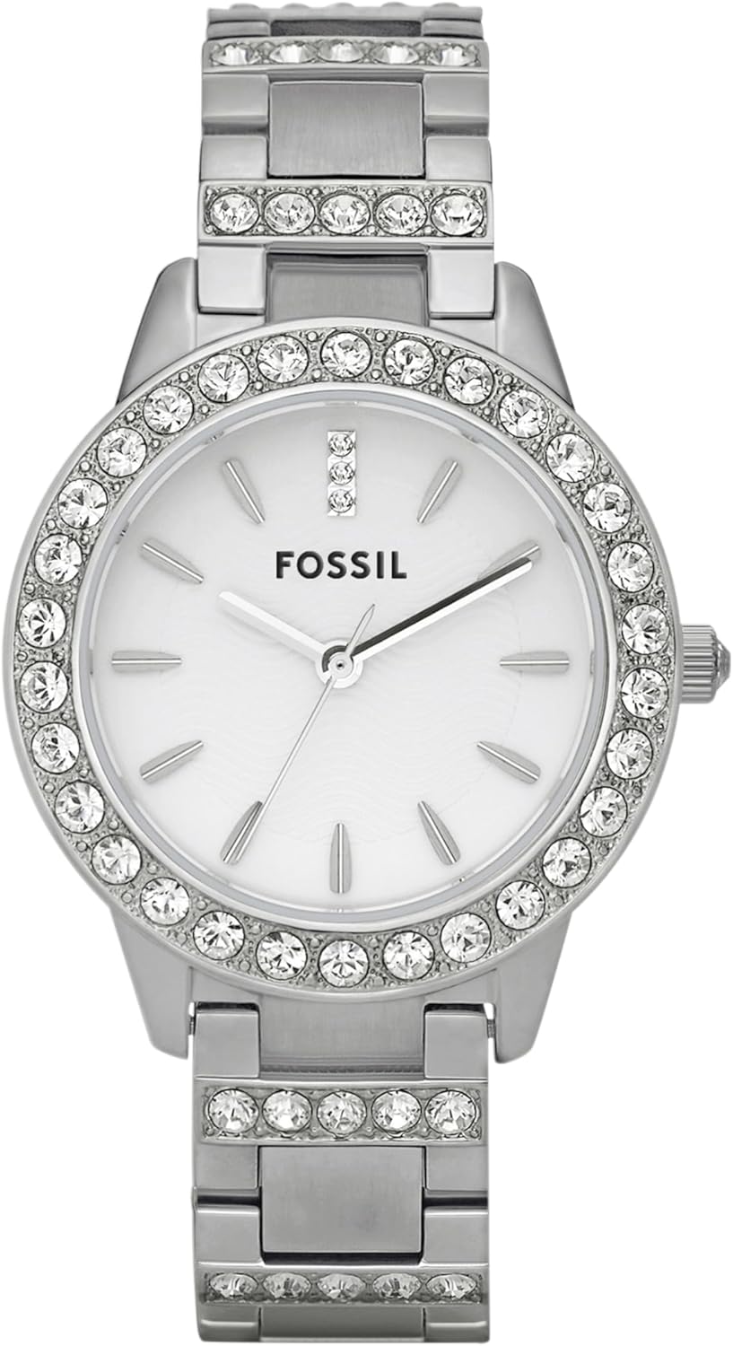 Fossil Jesse horloge voor dames, Quartz uurwerk met roestvrij stalen of leren band
