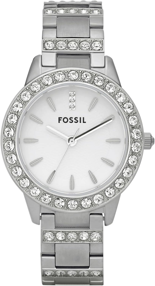Fossil Jesse horloge voor dames, Quartz uurwerk met roestvrij stalen of leren band