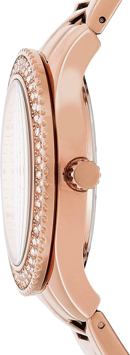 Fossil Stella horloge voor dames, chronograaf uurwerk met roestvrij stalen of leren band