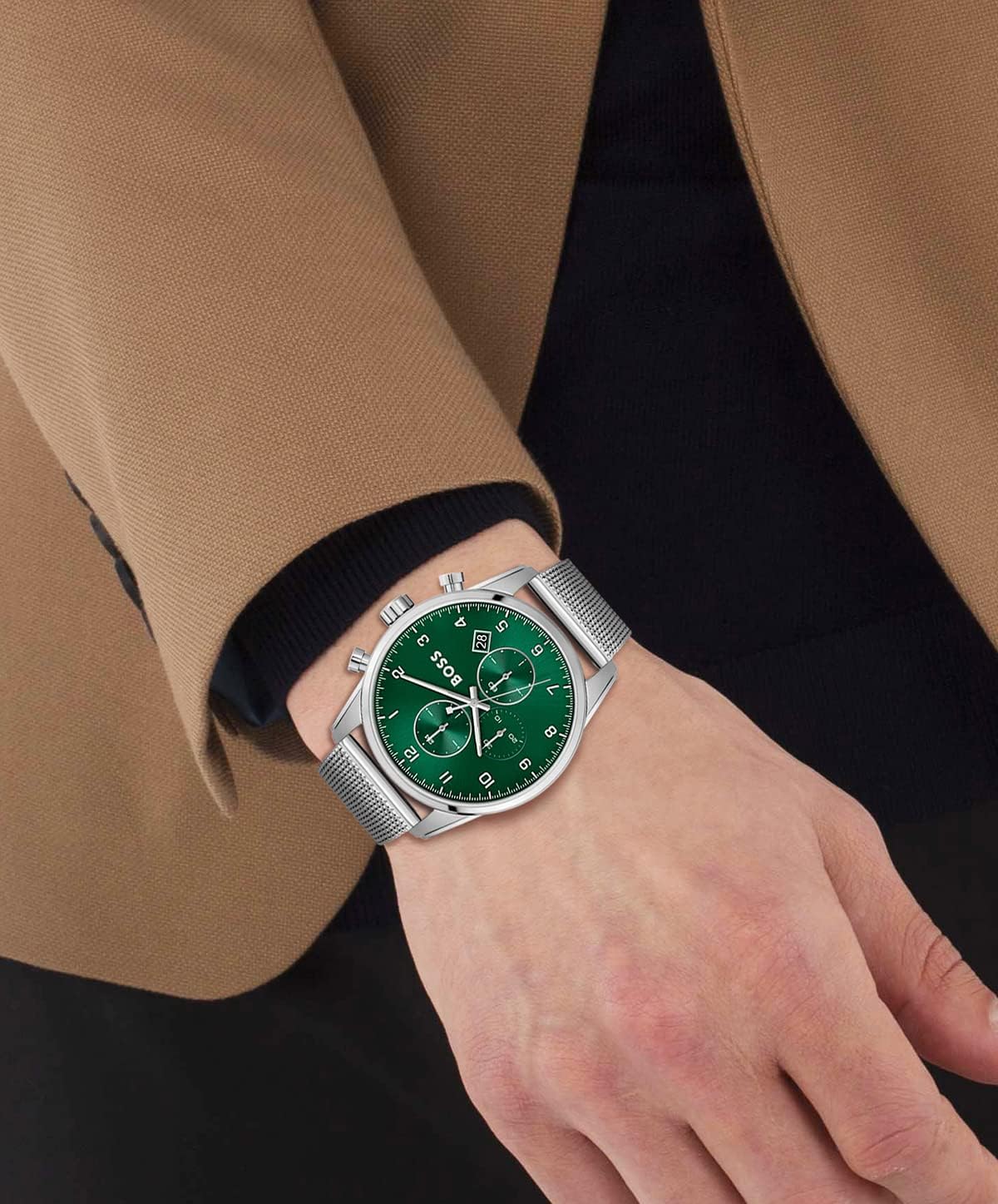BOSS Herenhorloge analoog kwarts met roestvrijstalen band 1513938