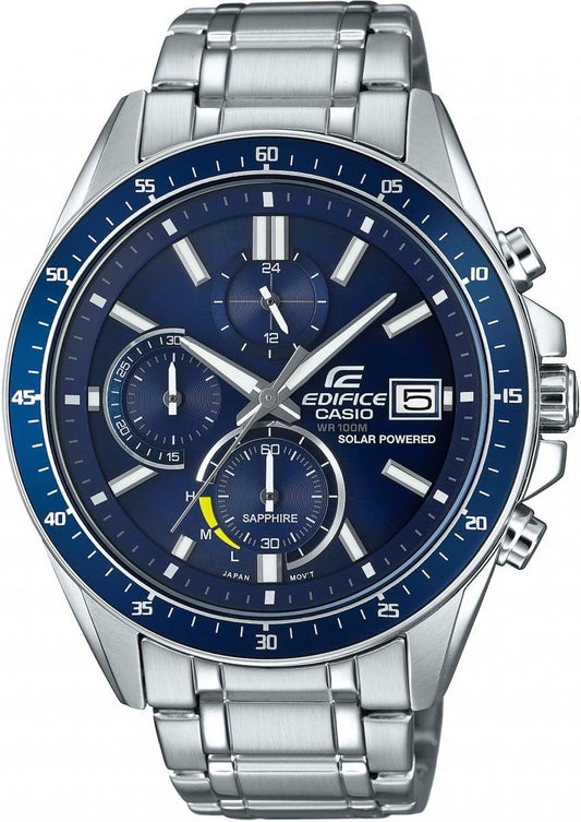 Casio Edifice CA.EFS-S510D2AVUEF Stalen herenhorloge, kwarts, zilver, armband
