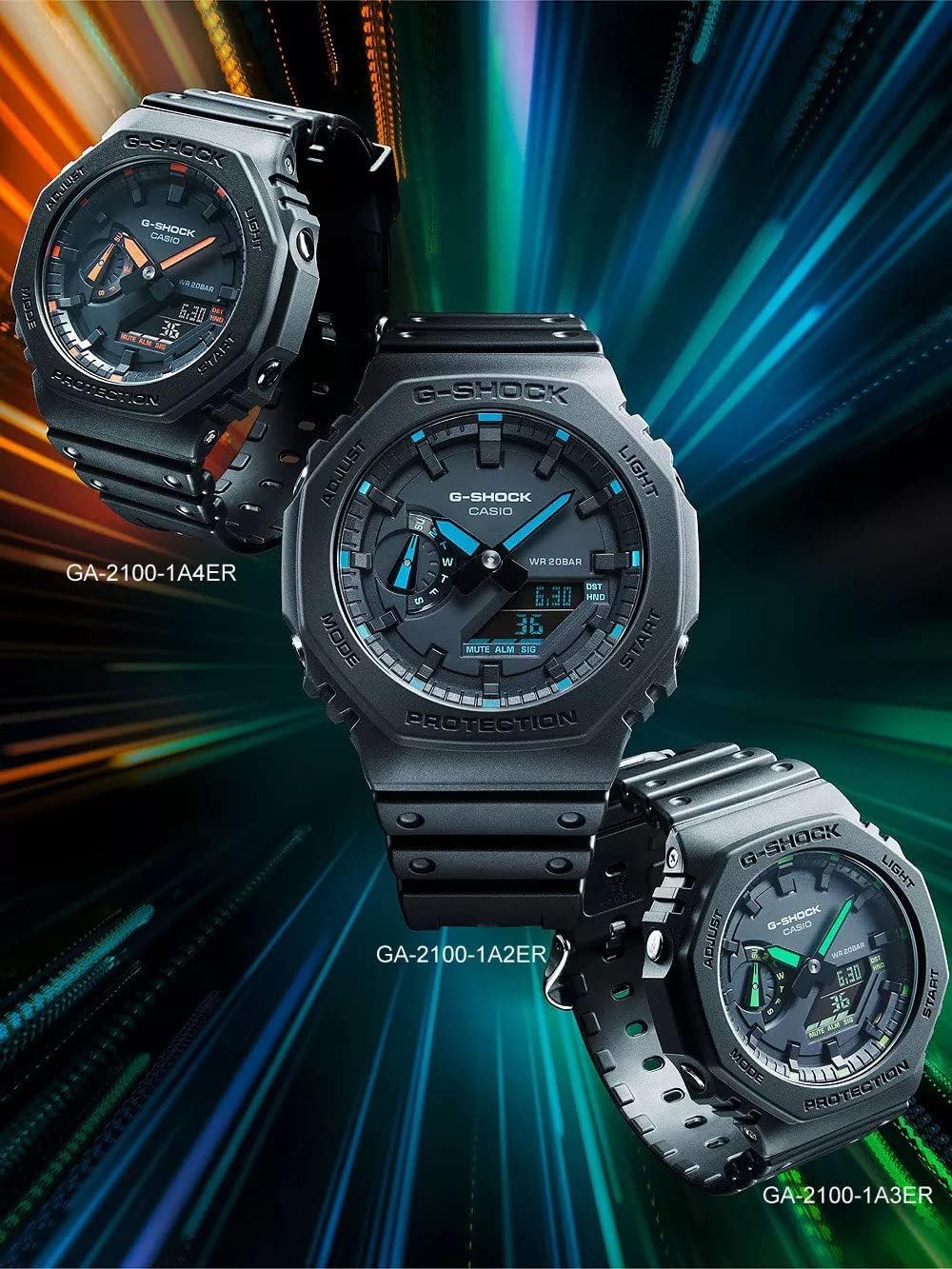 Casio RELOJ ANALOGICO DIGITAL G-SHOCK TREND GA-2100-1A3ER 49MM