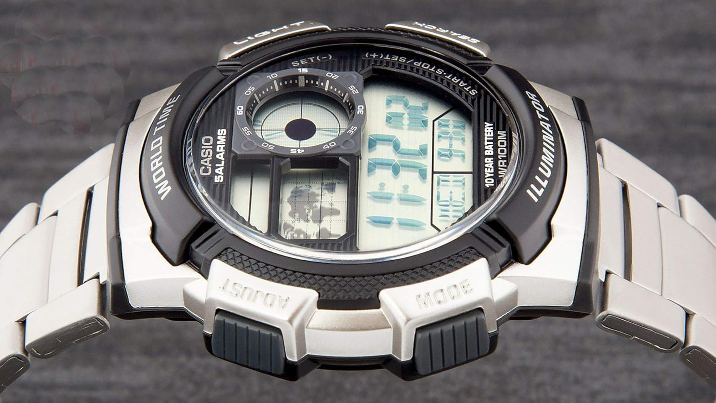 Casio Horloge AE-1000WD-1AVEF, Zilver, één maat